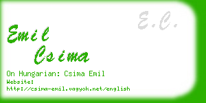 emil csima business card